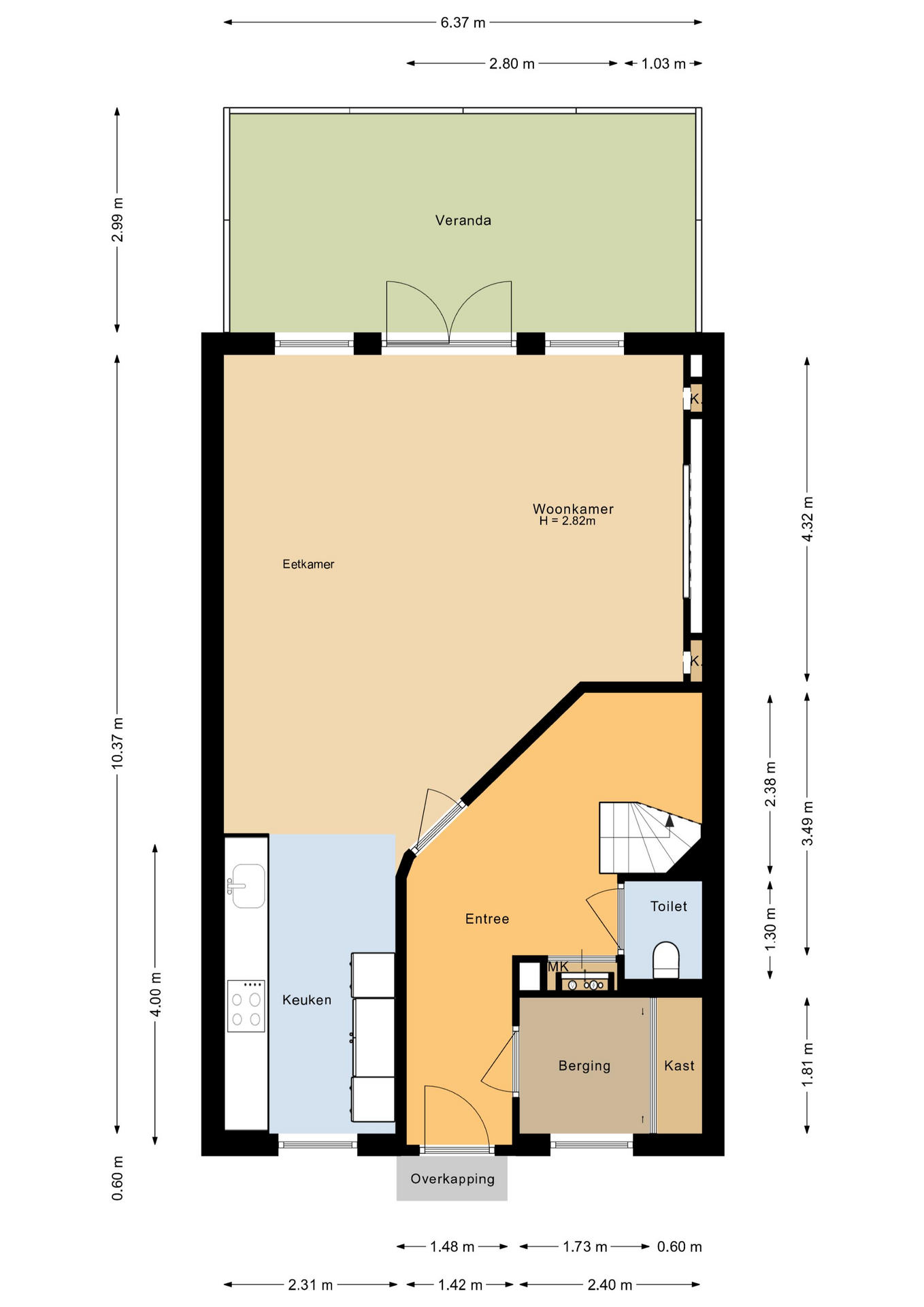 Aresstraat 15 - 1363 VJ - almere-plattegrond-1